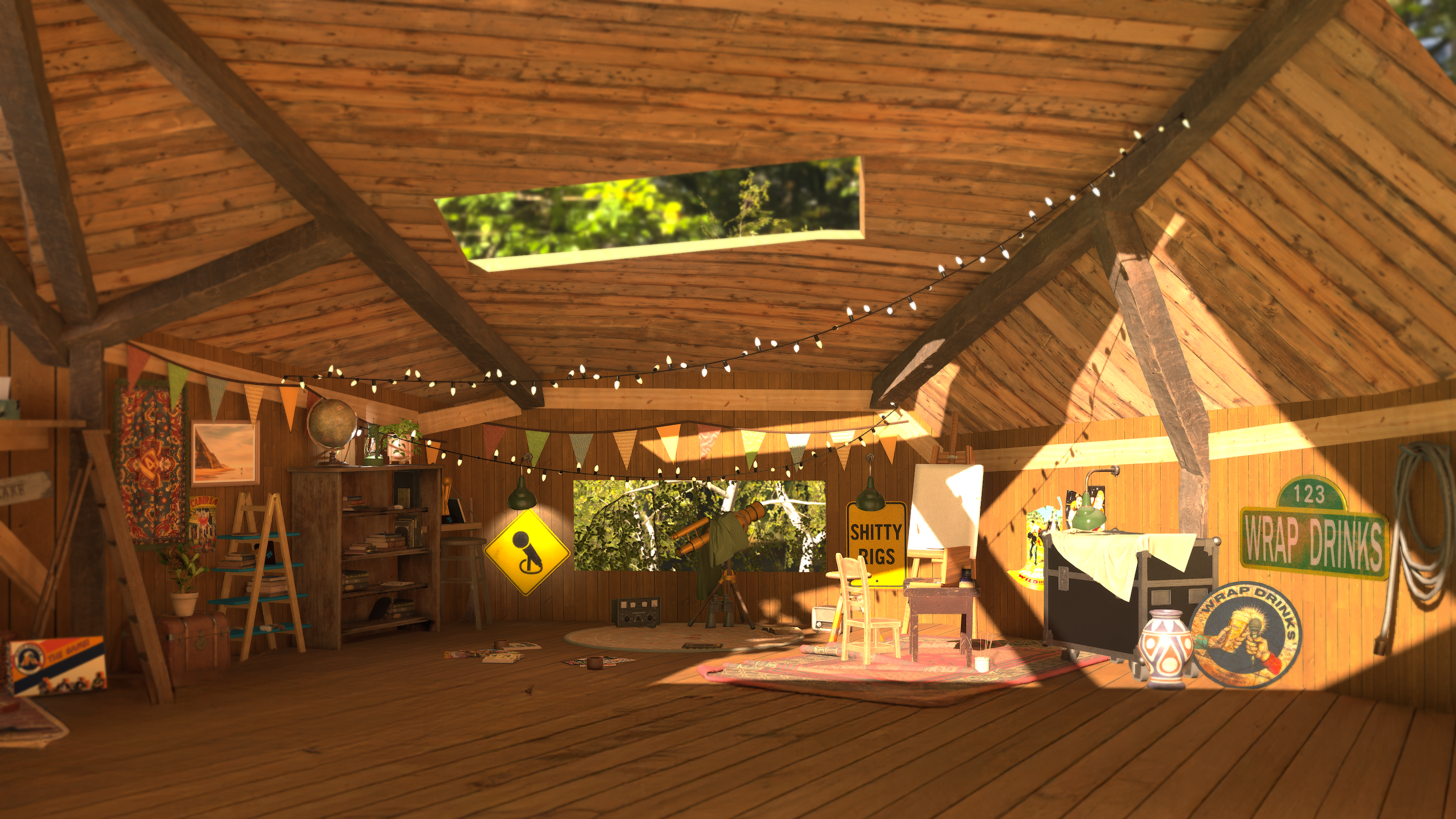 Render of the Treehouse, side angle